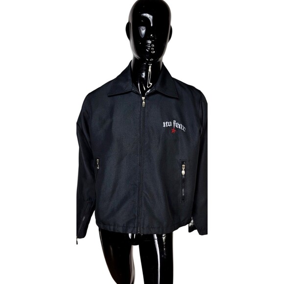 Vintage 90's Y2K No Fear Men's Black Zip-Up Jacket Surfer Skater Size Large